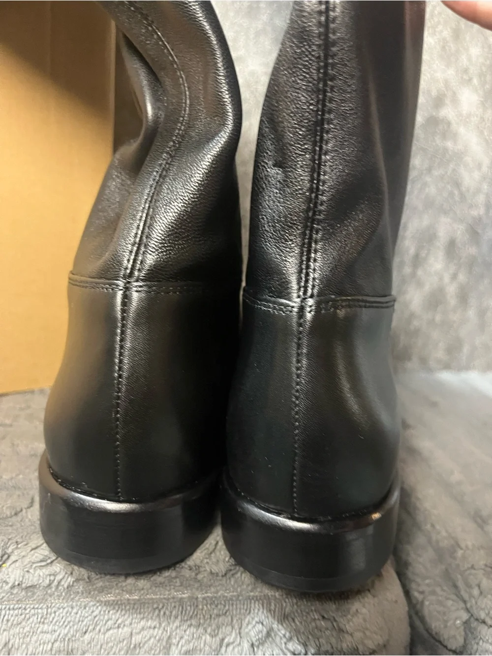 Vince Black Over-the-Knee Leather Boots NEW Sz 5
